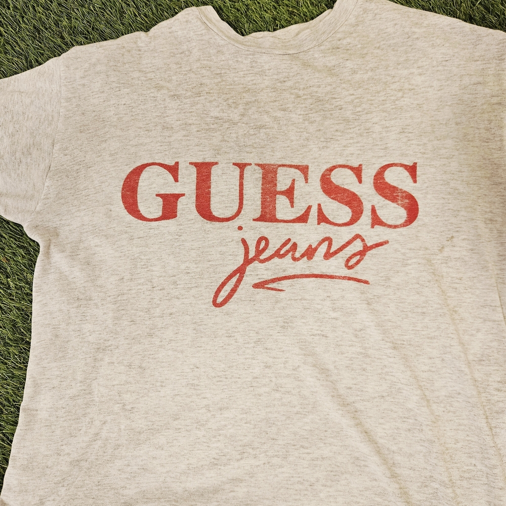Guess Gray Vintage 90s and Red Short Sleeve Tee Single Stitch - Picture 3 of 10